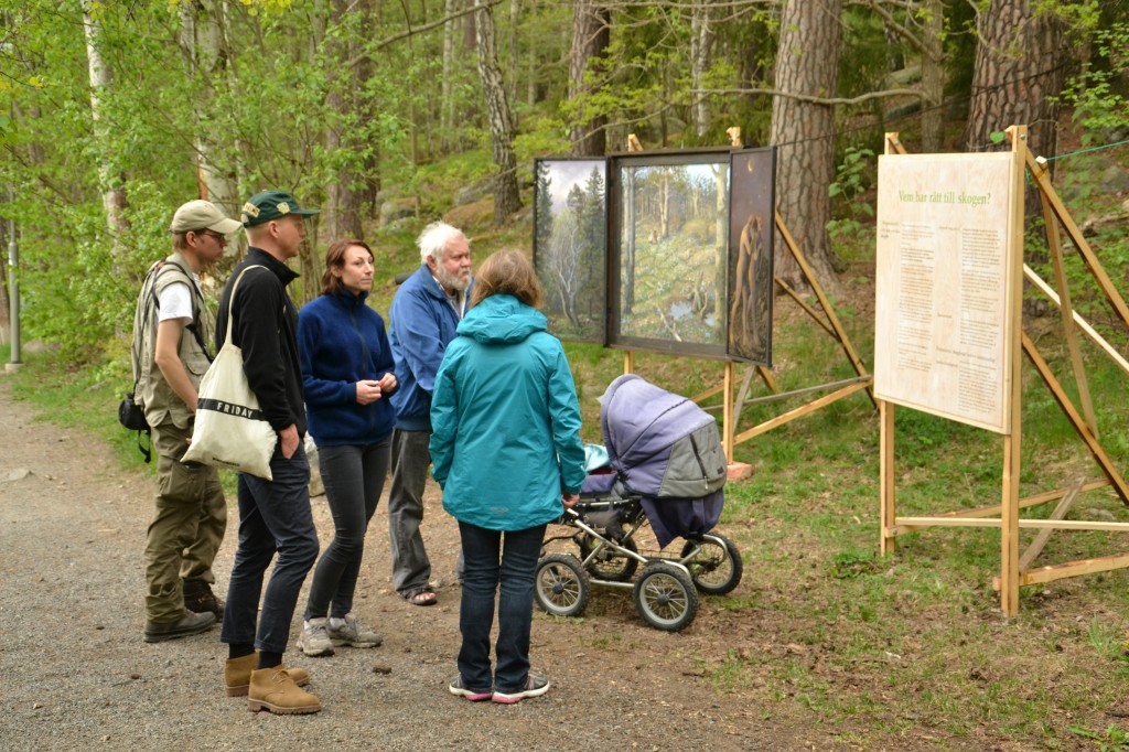 Målning utställd i Kräpplaskogen när Rågsved.